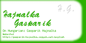 hajnalka gasparik business card